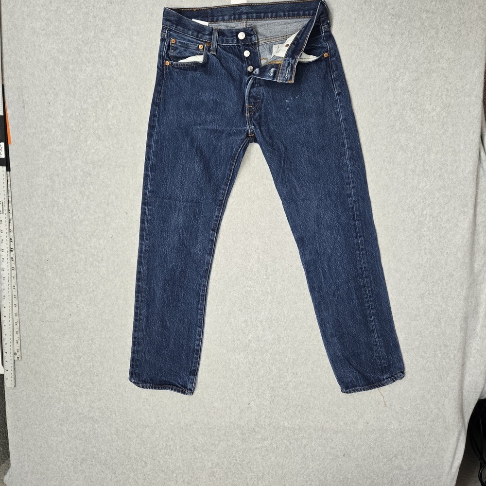 Levi's 501 Men Jeans 30X32 Blue Denim Original Fit Straight Leg 27" Inseam